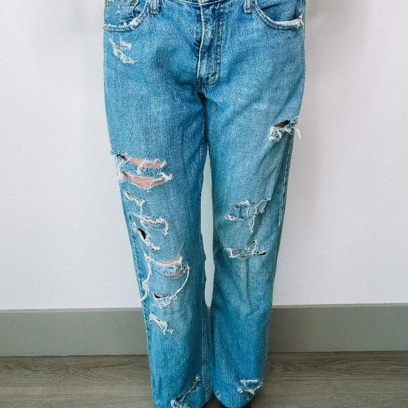 Levis 514 Distressed Light Wash Jean - Picture 3 of 10